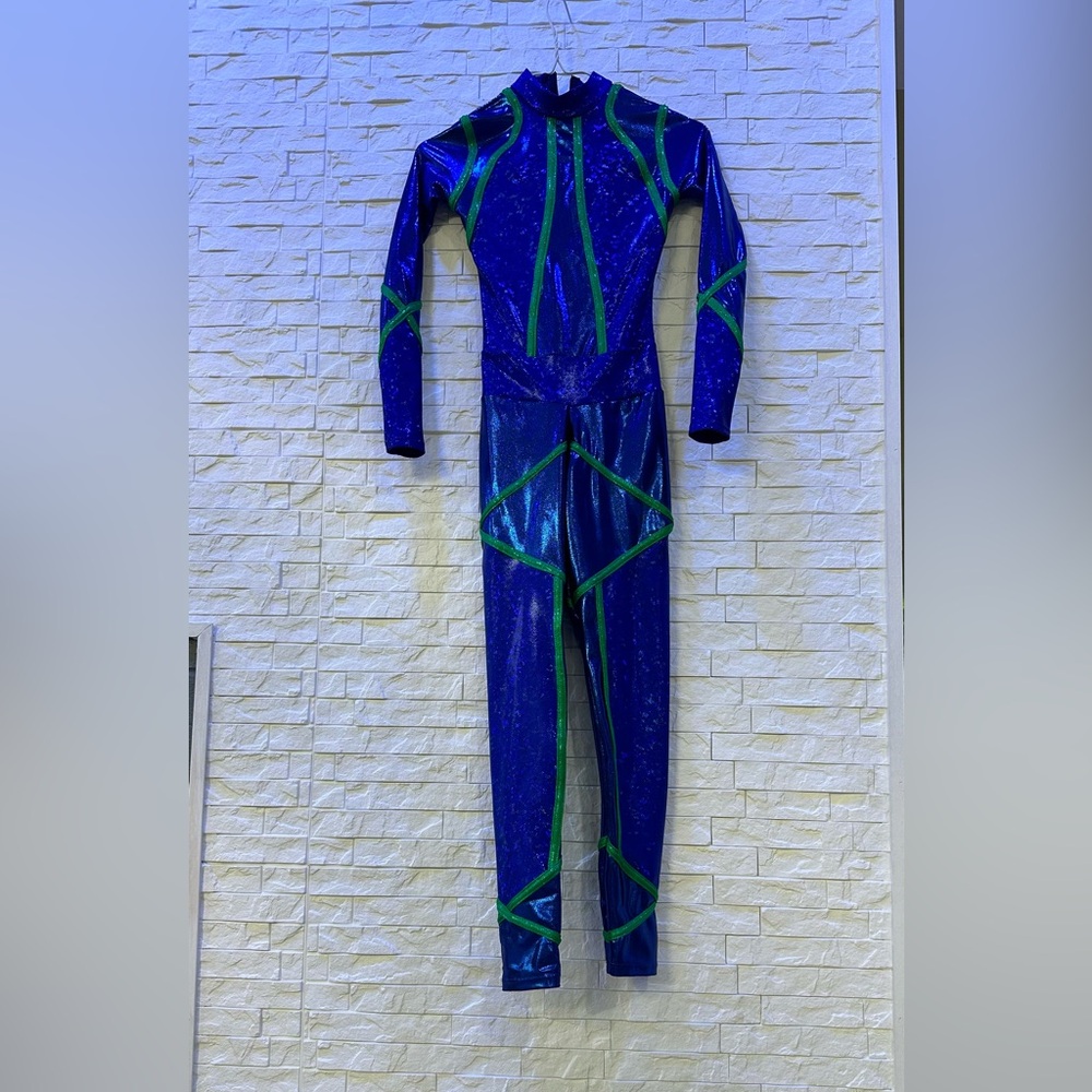 CUSTOM MADE NEW CONTEMPORARY COSTUME CHILD LARGE UNITARD NEVER WORE